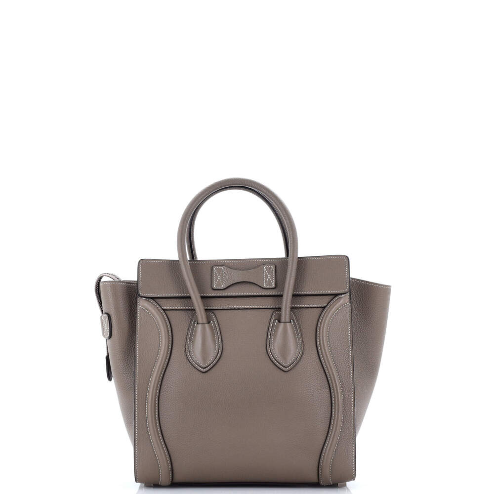 Celine Luggage Bag Grainy Leather Micro #242674C16B - Picture 3 of 7